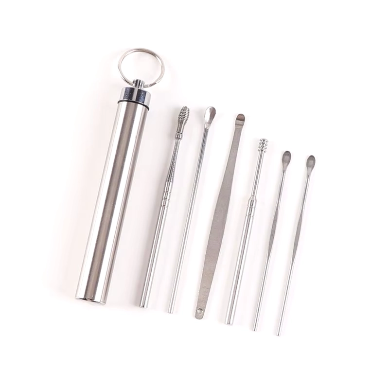 Product image KAHASIL - Korek Kuping Alat Pembersih Telinga Set isi 6 Ear Wax Picker Stainless Steel SR005 6IN1 all variant